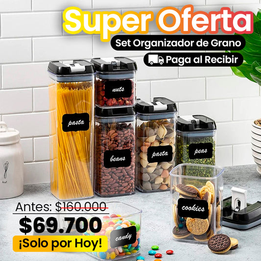 Set de 7 Contenedores Herméticos – Almacena y Organiza tu Cocina