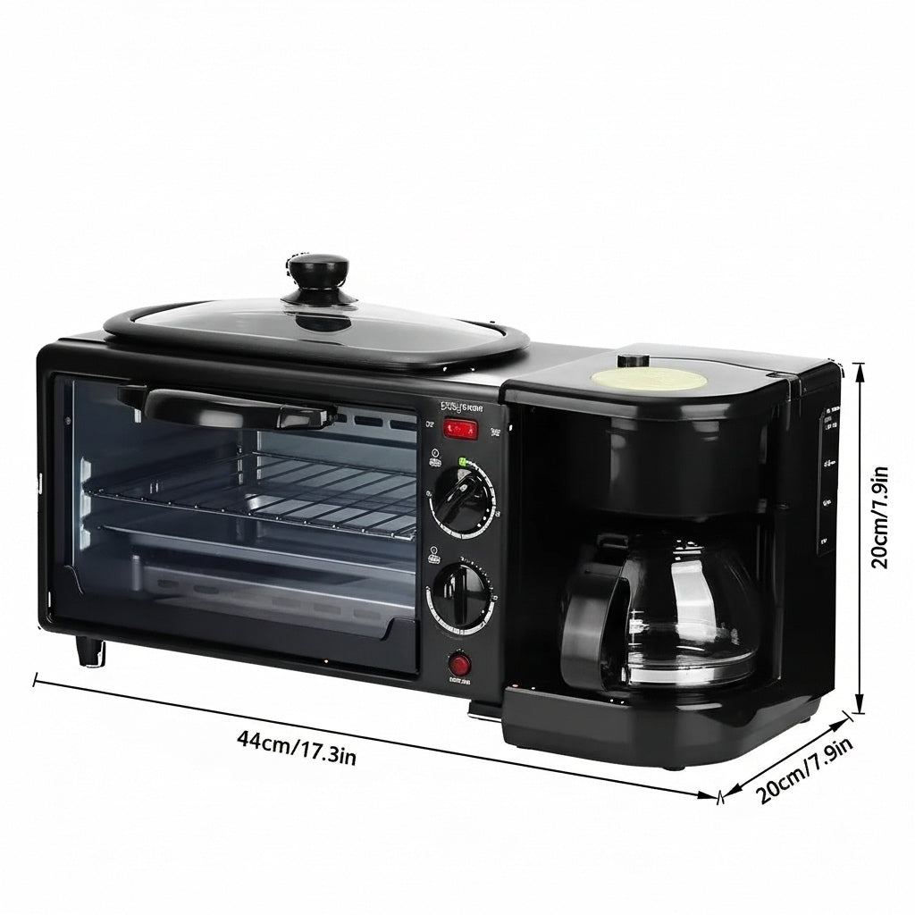 Horno 3 en 1 multifuncional Sokany - Horno Parrilla y Cafetera