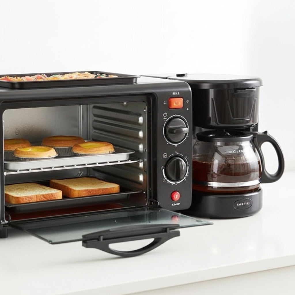 Horno 3 en 1 multifuncional Sokany - Horno Parrilla y Cafetera
