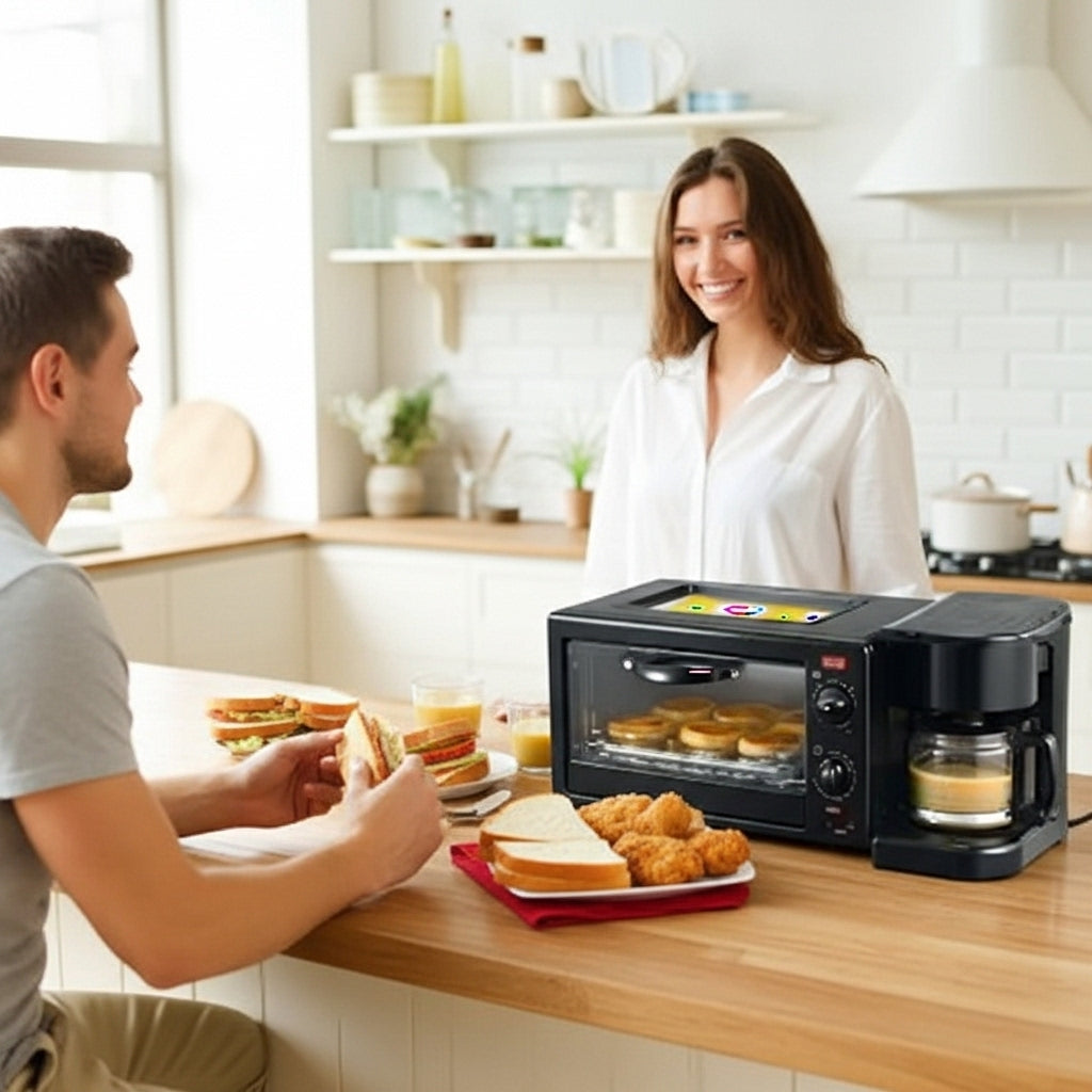 Horno 3 en 1 multifuncional Sokany - Horno Parrilla y Cafetera