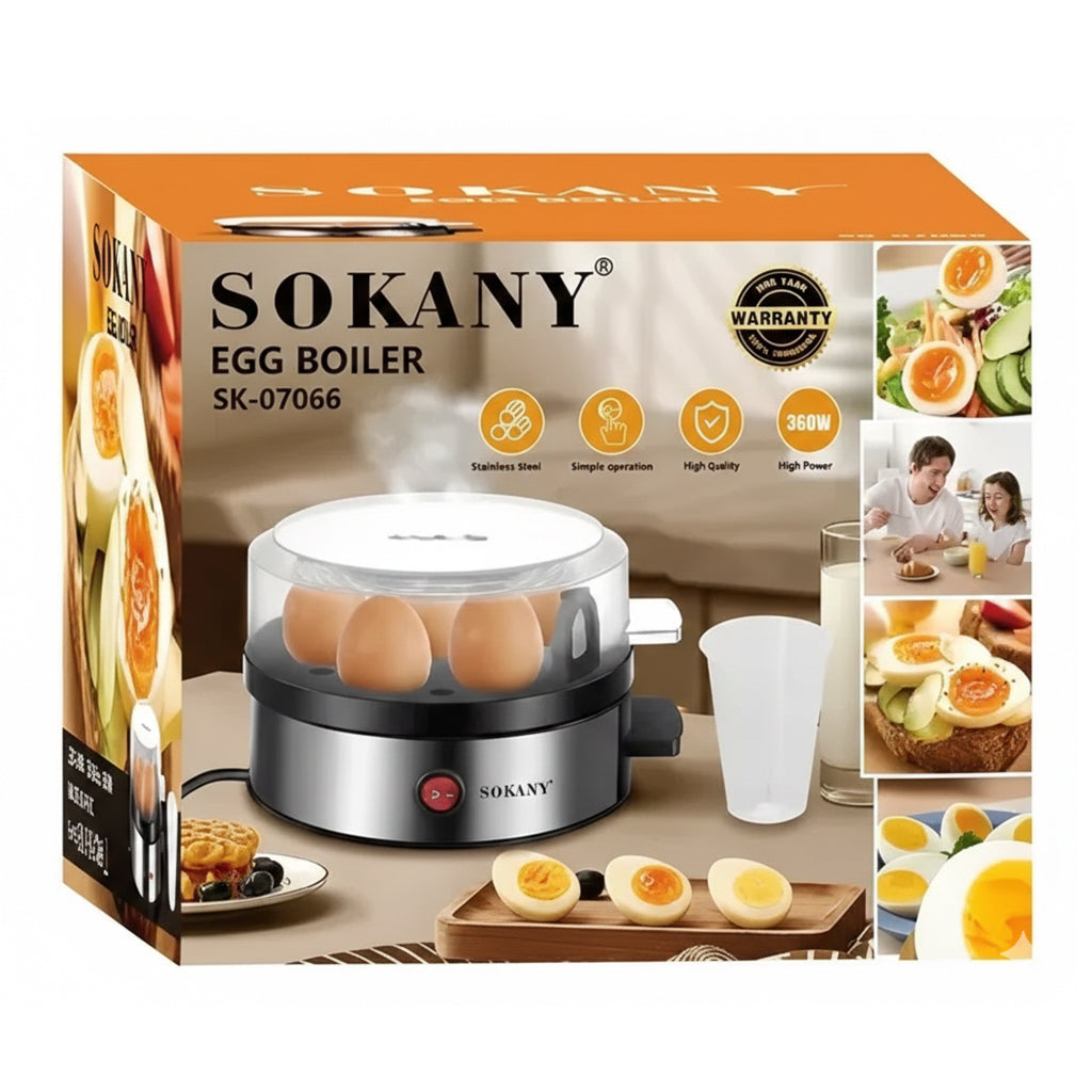 Hervidor De Huevos Sokany Electrico Vaporizador Plateado