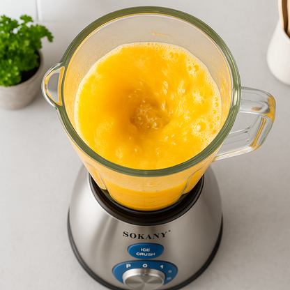 Licuadora Sokany® 5 Velocidades 1.5 Litros de 800W de Potencia + Vaso Triturador