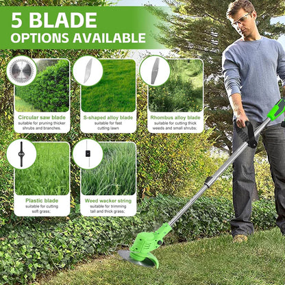 Guadaña  STIHL Eléctrica Profesional Recargable 3 en 1 ⚡️🔋 con Doble Batería y Kit Completo de Más de 20 Accesorios 🌿🛠️