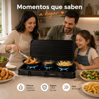 ESTUFA DE GAS 3 PUESTOS SOKANY