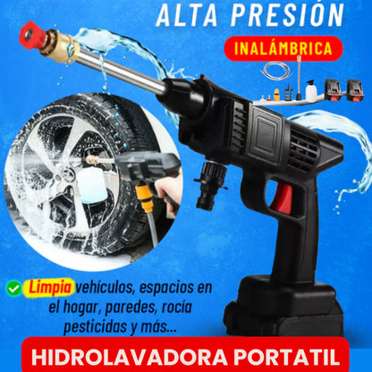 HIDROLAVADORA PORTATIL ALTA PRESIÓN DOBLE BATERIA