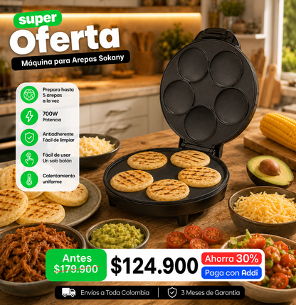 Maquina para hacer arepas Sokany