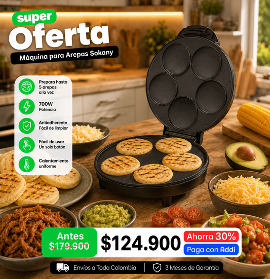 Maquina para hacer arepas Sokany