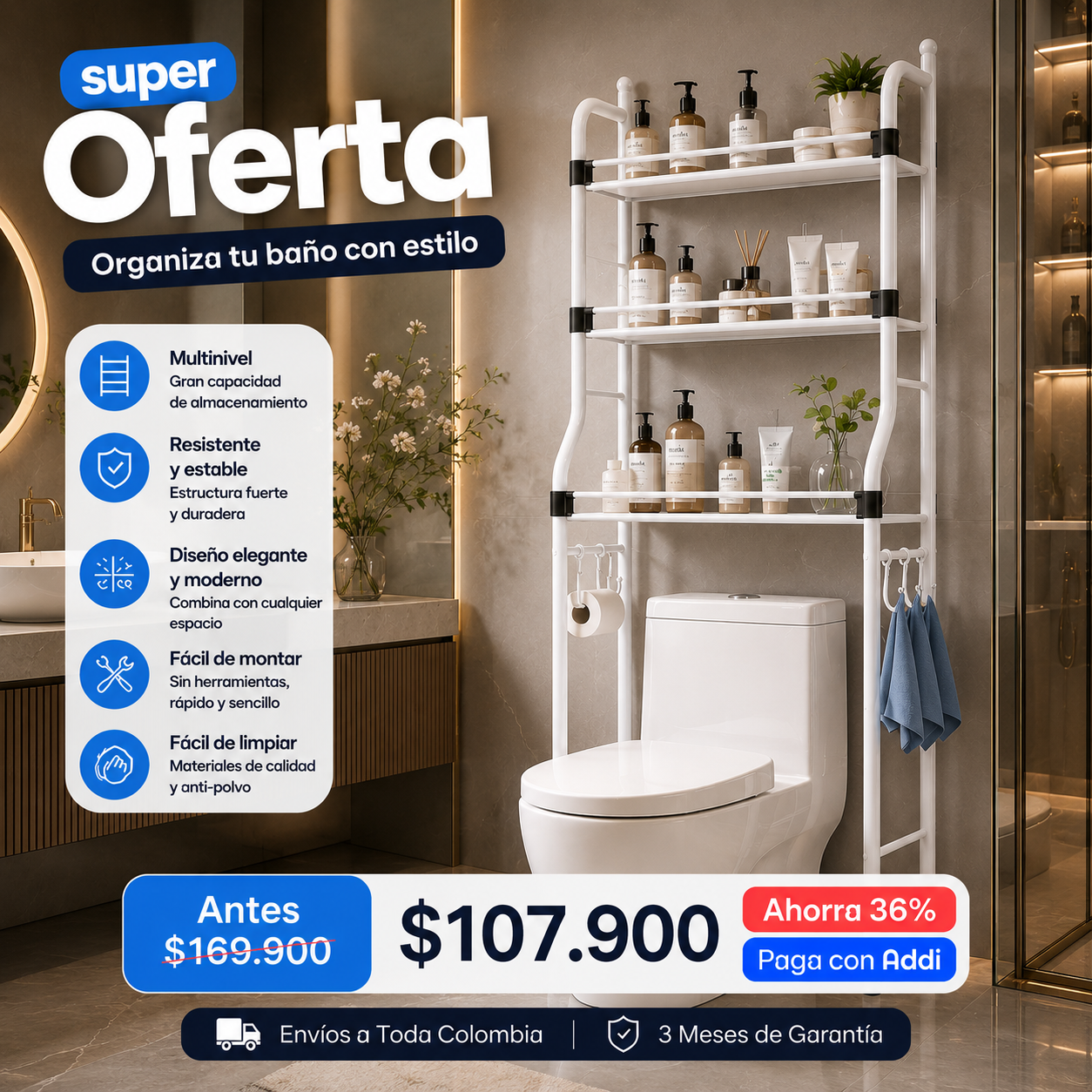 ORGANIZADOR DE BAÑO