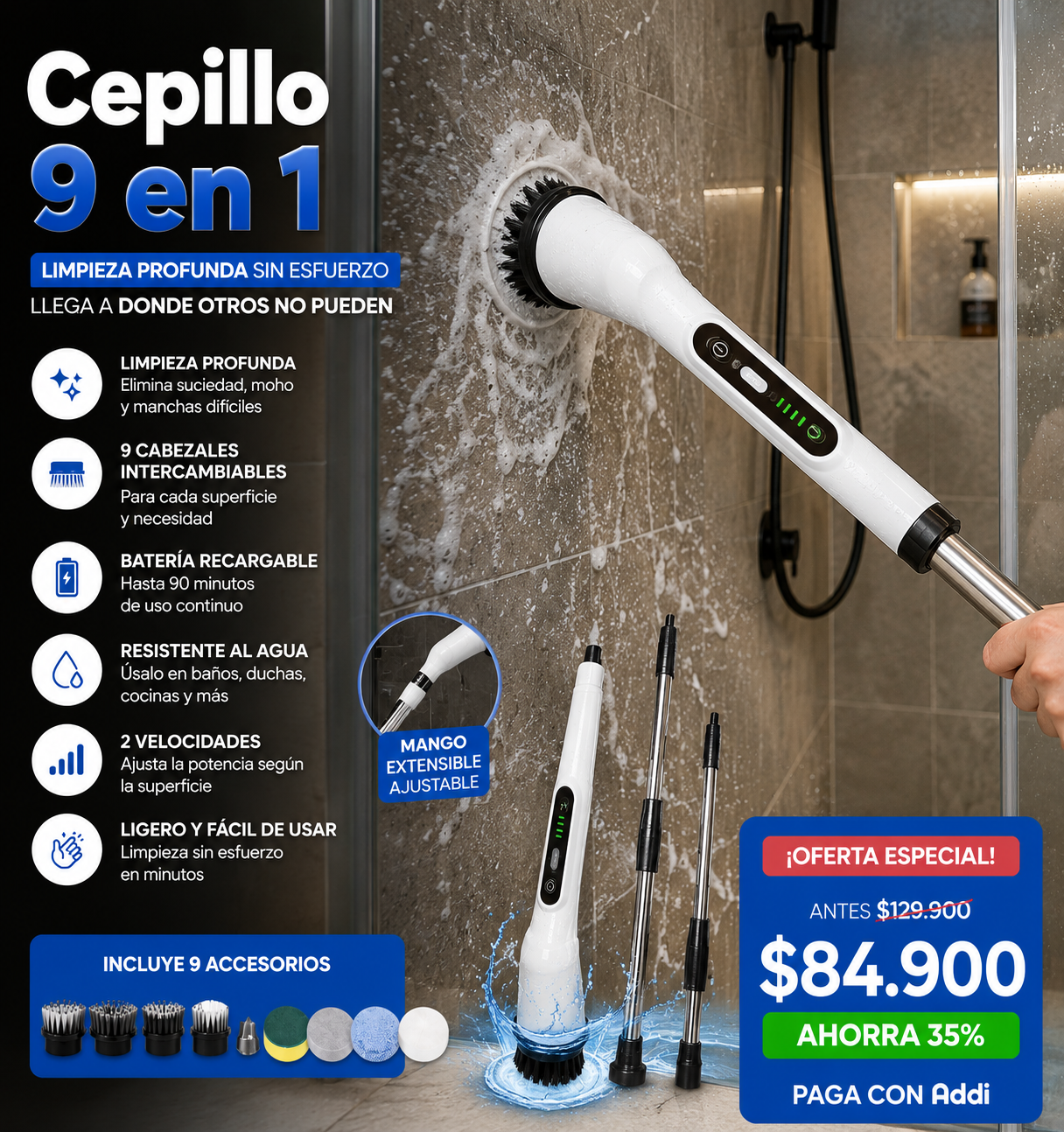 Cepillo de limpieza 9 en 1