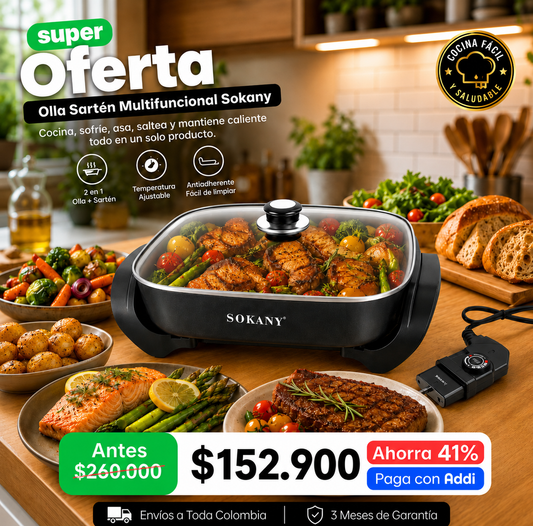 Olla sarten multifuncional Sokany