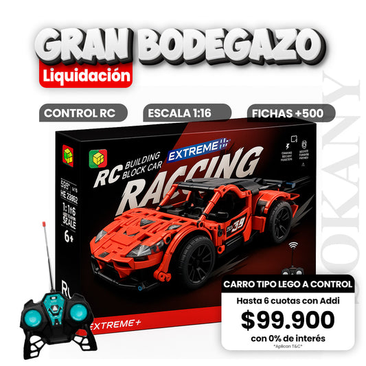 Carro Lego Control Remoto 516 Piezas Auto Rojo Ferrari