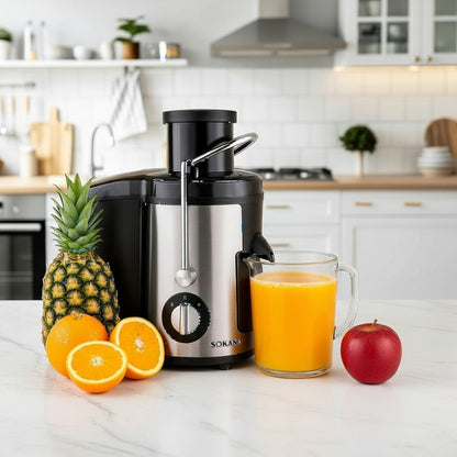🍊 Extractor de Jugo Sokany® con Separador de Pulpa – Eléctrico, 1.6 Litros, 800W