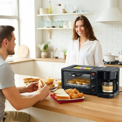 Horno 3 en 1 multifuncional Sokany - Horno Parrilla y Cafetera