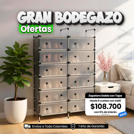 Organizador De Zapatos Metalico 7 Niveles Zapatero Con Tapa