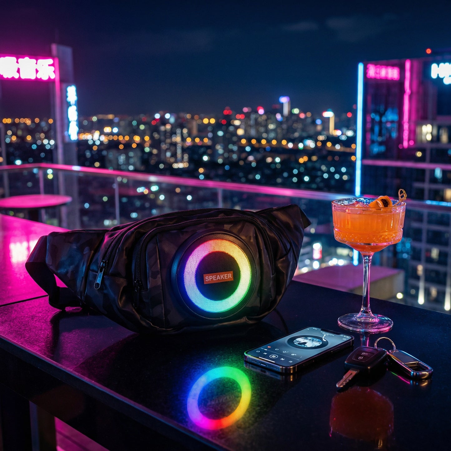 Bolso Canguro Parlante Bluetooth Recargable