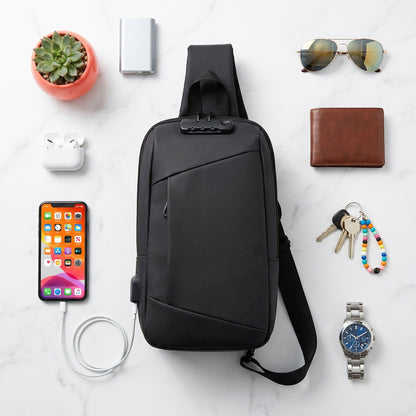 Bolso Canguro AntiRobo Con Puerto USB y Clave de Seguridad