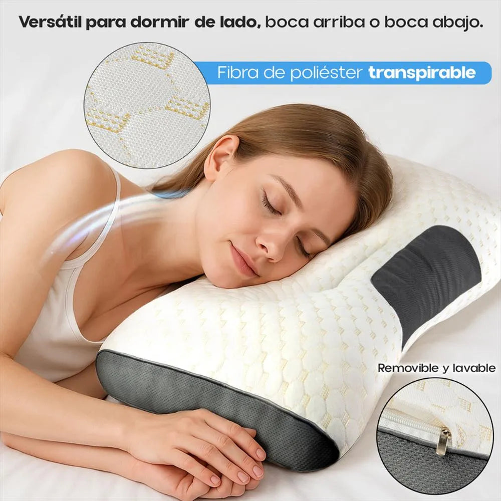 2 Almohadas Ortopédicas Cervicales Ultra Suaves 2x1 Soporte Ergonómico