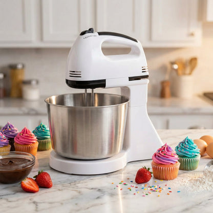 Batidora de Pie Sokany CX-6620 250W 7 Velocidades 2qt Acero Blanco