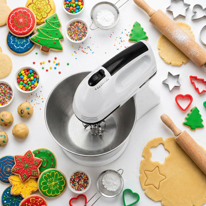 Batidora de Pie Sokany CX-6620 250W 7 Velocidades 2qt Acero Blanco