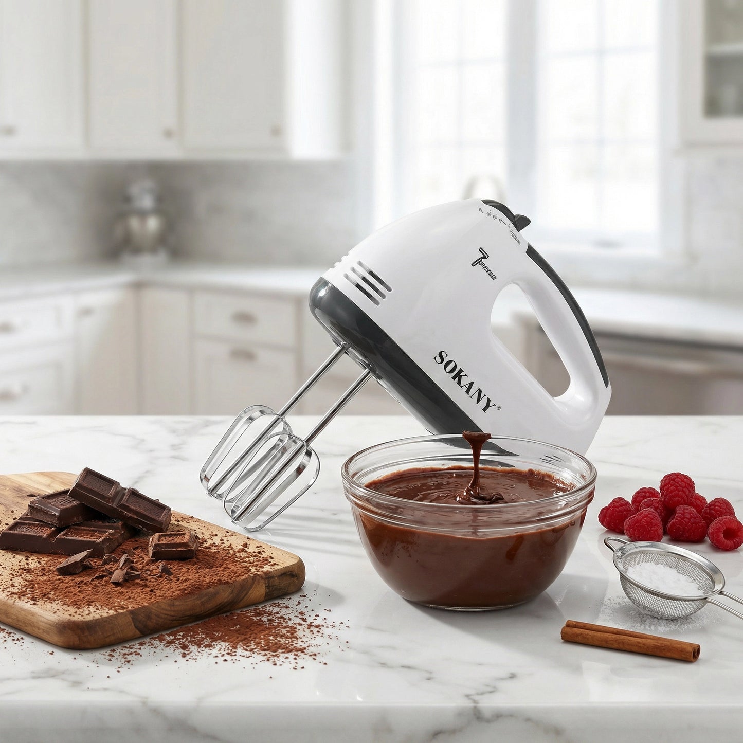 Batidora De Mano Eléctrica Sokany 7 Velocidades Multifunción