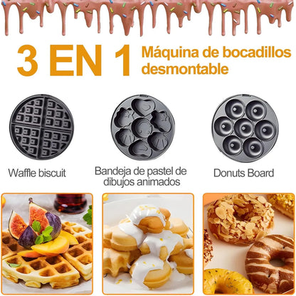 Waflera Sokany 3 En 1 Donas Y Cupcakes Cocina Color Negro Negro
