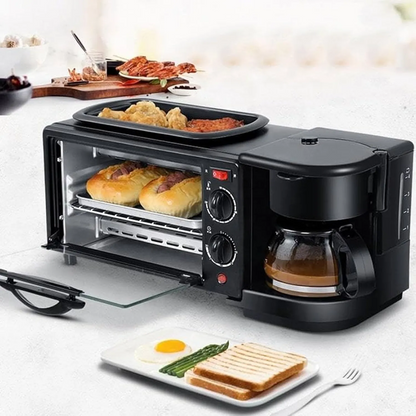 Horno 3 en 1 multifuncional Sokany - Horno Parrilla y Cafetera