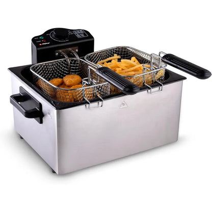 Freidora de Aceite Eléctrica 5 Litros 1200W Acero Inoxidable Sokany